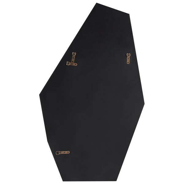 Rückseite eines Spiegels mit Aufhängevorrichtungen