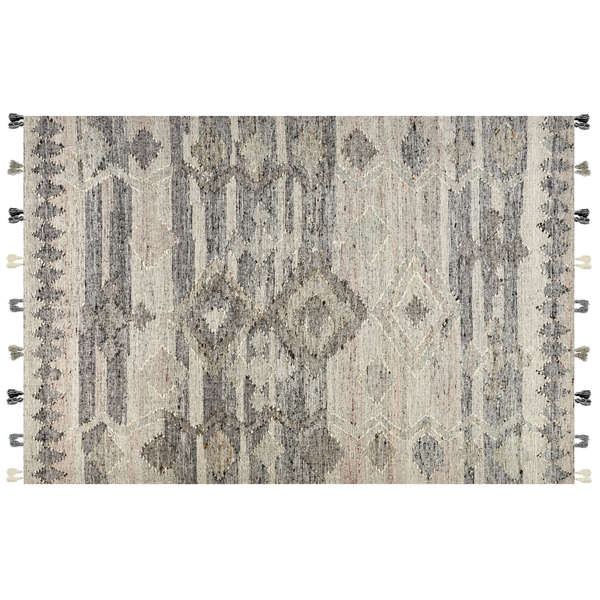 Teppich ARATASHEN Grau 200 x 300 cm Wolle Kelim