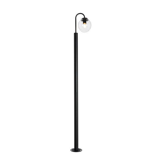 Moderne Laterne schwarz mit Klarglas 200 cm IP44 - Sfera
