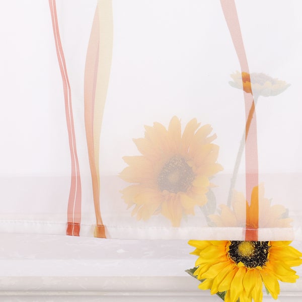 Gardine mit Sonnenblumenmuster