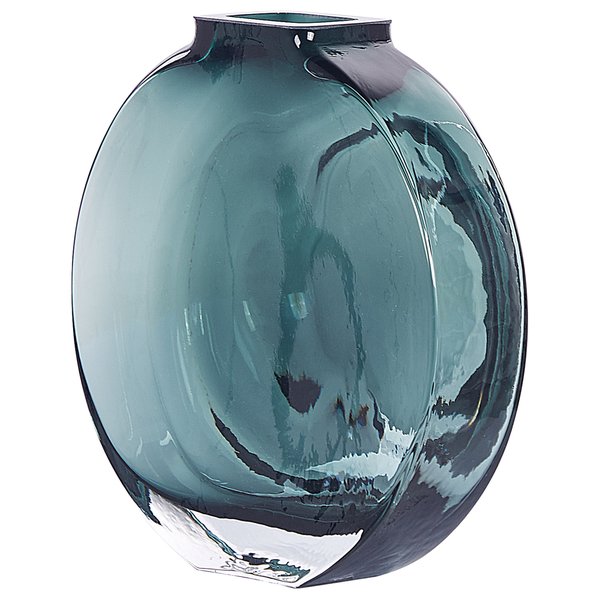 Blumenvase KAPELI Glas 15 cm Türkis