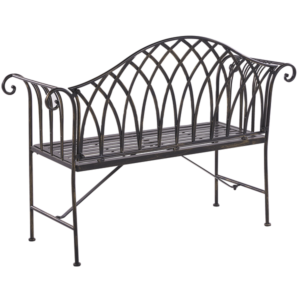 Gartenbank MILAZZO 130 cm Metall Schwarz