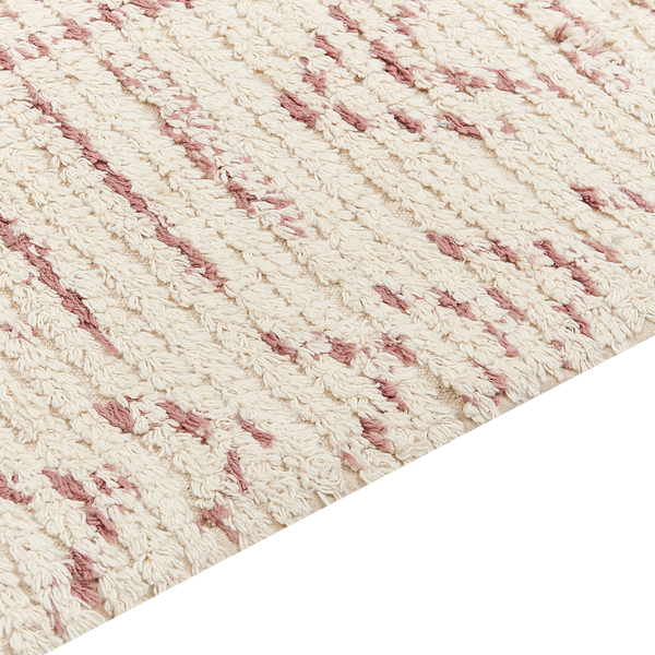 Teppich EDIRNE Beige 140 x 200 cm Baumwolle