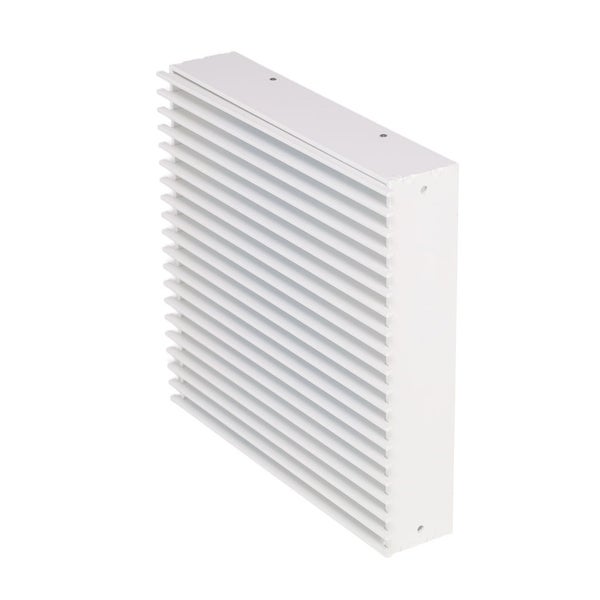 Quadratisches Lüftungsgitter mit Lamellen aus Aluminium