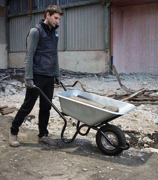 Schubkarre verzinkt Haemmerlin Aktiv Excellium Plus 120 – 120 l, 250 kg, Alpha-Gestell