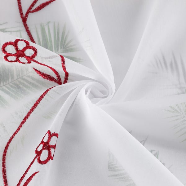 Gardine aus Voile mit Blumen- und Palmenmuster