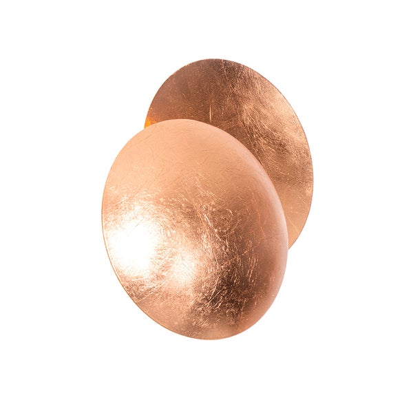 Moderne Kupferfarbene Runde Wandleuchte 20cm - Sunrise