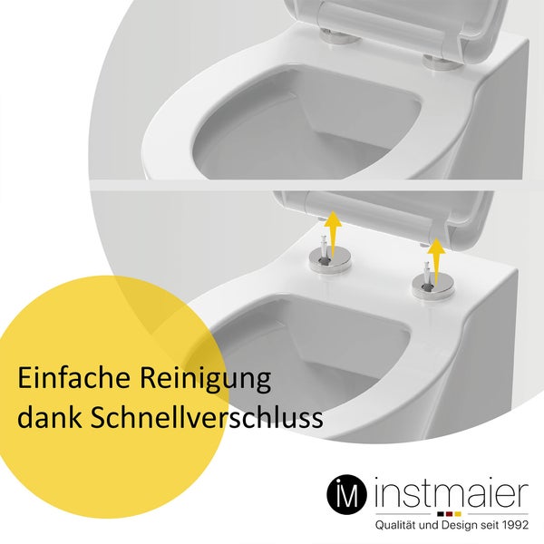 instmaier WC Sitz, Duroplast, Motiv Hexagon, oval