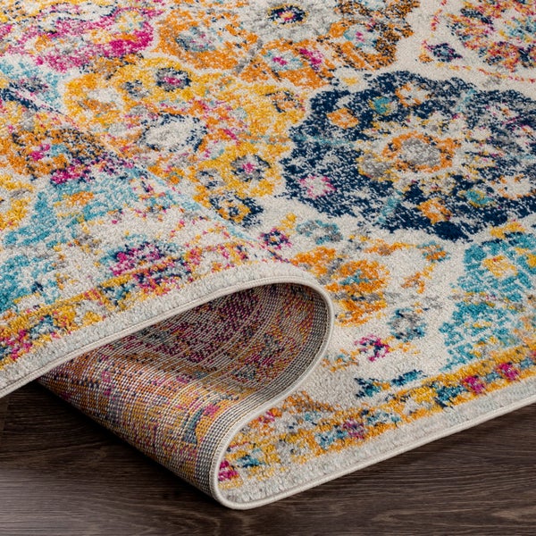 Vintage Orientalischer Ovaler Teppich Mehrfarbig/Orange 200x275 cm INES