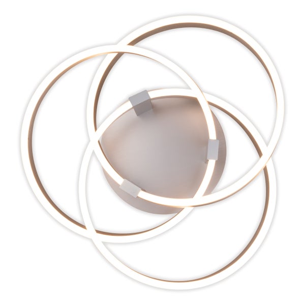 LED Deckenleuchte mit drei ineinandergreifenden Ringen