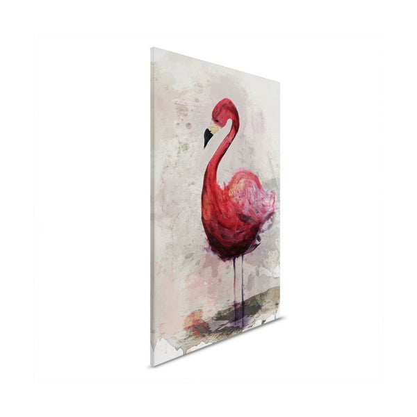 Gemälde eines Flamingos auf Leinwand