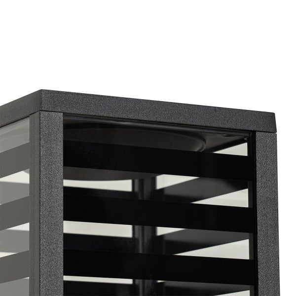 Moderne stehende Außenleuchte schwarz mit Rauch 80 cm IP44 - Reims