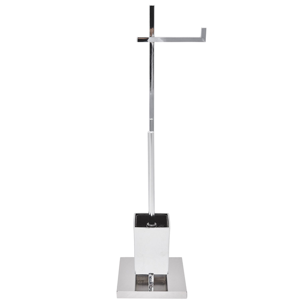 Halter für Toilettenpapier und Bürste ULAPES Metall Silber