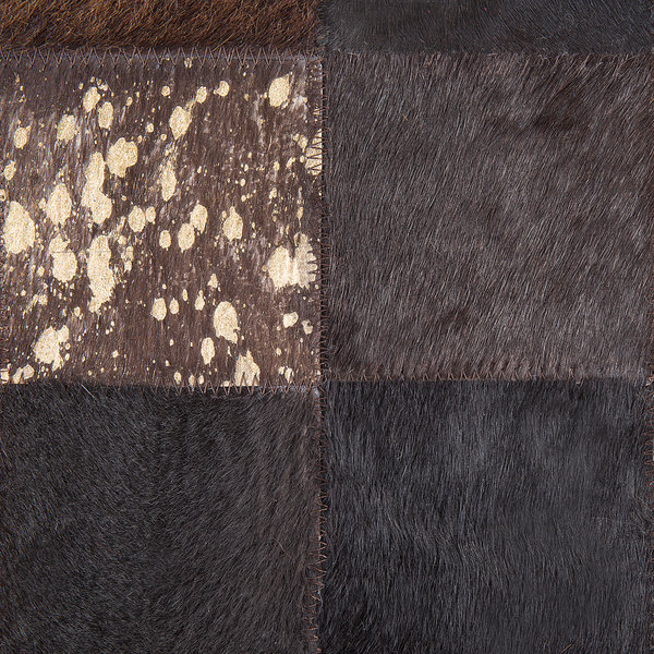 Teppich BANDIRMA Braun 160 x 230 cm Echtleder