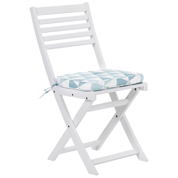 Bistro Set inkl. Kissen klappbar FIJI Akazienholz Blau