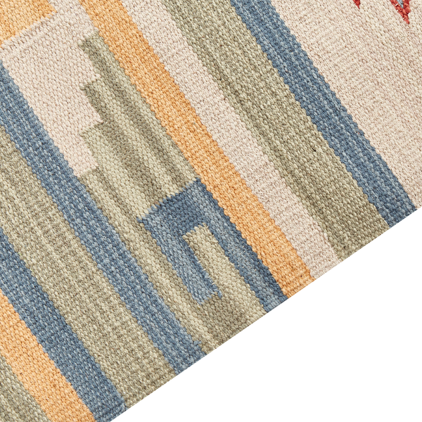 Teppich APARAN Beige 80 x 150 cm Baumwolle Kelim