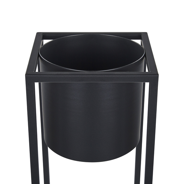 Blumentopf mit Beinen IDRA Metall 15 cm Schwarz