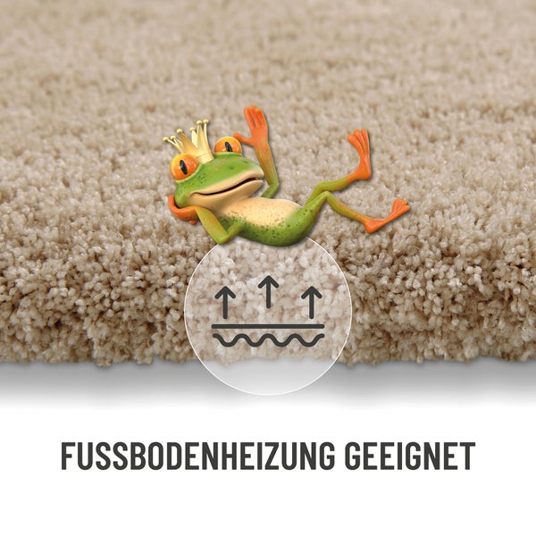 Teppichboden geeignet für Fußbodenheizung.