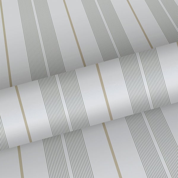 Sanders und Sanders Tapete Streifen Grün und Grau - 53 cm x 10.05 m - 640694