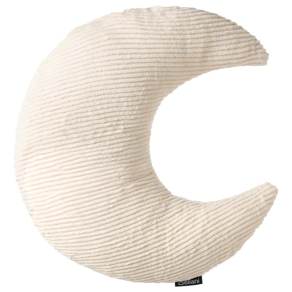 Mondförmiges Kissen aus Kordstoff