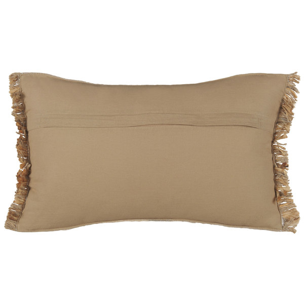 Dekokissen LEDUM Jute 30 x 50 cm Beige Streifenmuster