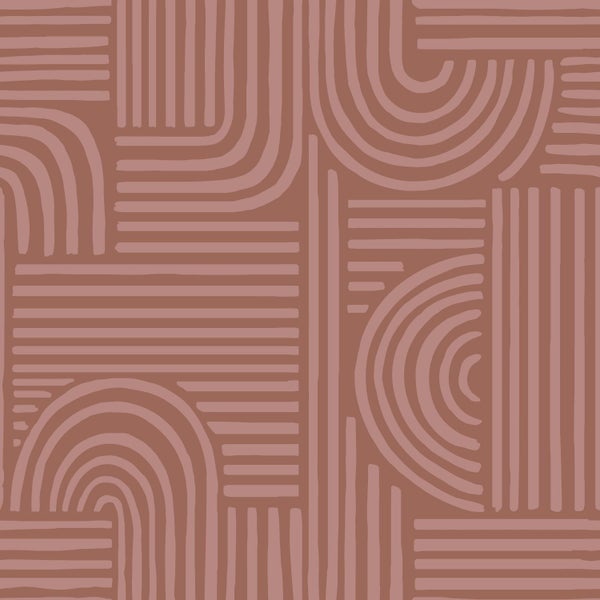 ESTAhome Tapete 3D-Muster Terrakottarosa - 50 x 900 cm - 131490
