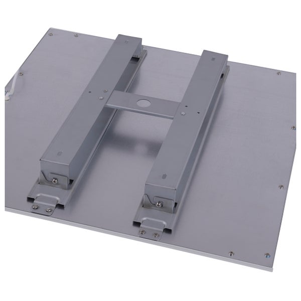 LED Aufbaupanel SORRISO, Aufbauleuchte aus Metall und Kunststoff in Weiß mit fest verbauten LEDs, 45x45cm groß für Innenräume