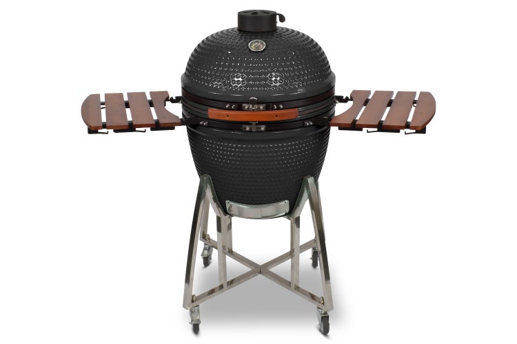 Kamado CL-23,5 Profi Keramik Grill Schwarz, Grilldurchmesser 60cm, Grillrostdurchmesser 51,5cm, BBQ Grillei Holzkohlegrill Grill Keramikgrill