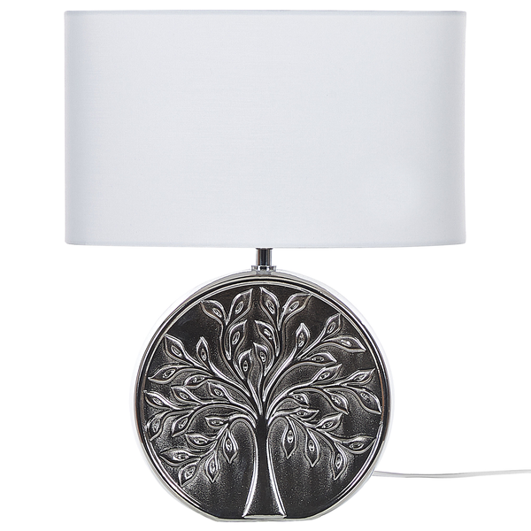 Tischlampe KHERLEN Keramik Silber