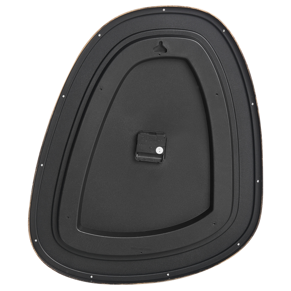 Rückseite einer Wanduhr mit Batteriebetrieb und Aufhängung