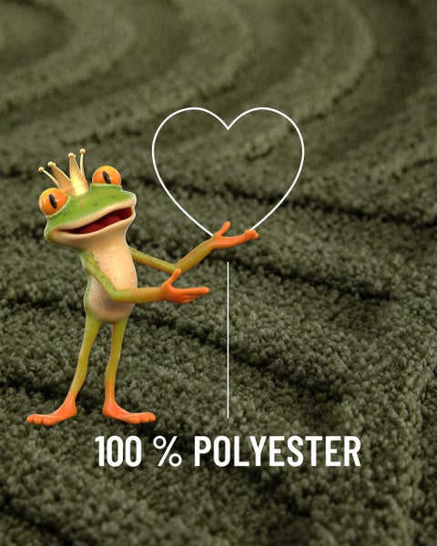Symbol für 100 Prozent Polyester.