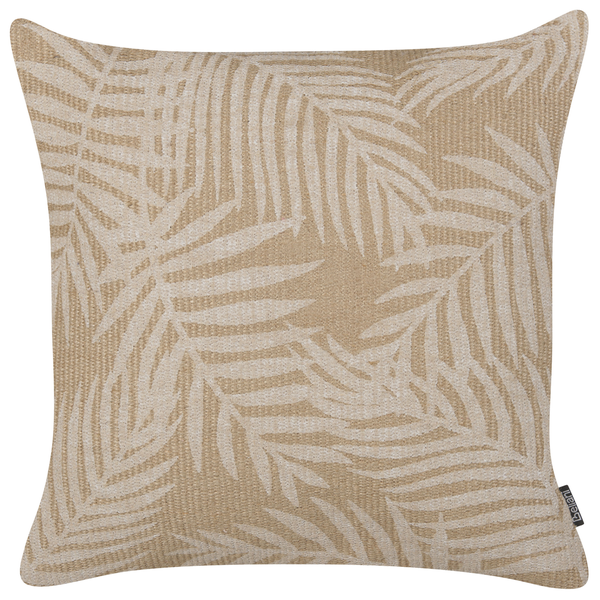 Dekokissen RUBUS Jute 45 x 45 cm Beige Pflanzenmuster