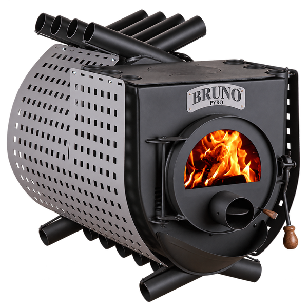 Bruno Pyro Warmluftofen mit Sichtfenster und Konvektionsrohren für effiziente Heizleistung
