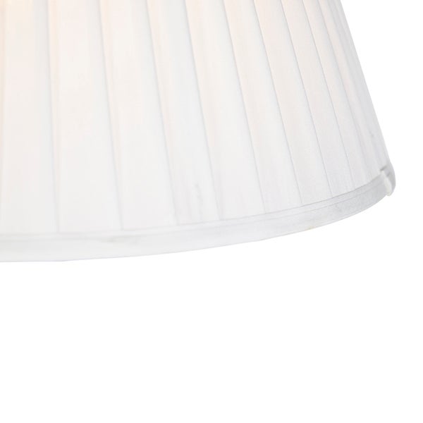 Hängelampe mit plissiertem Schirm creme 35 cm - Blitz I Stahl