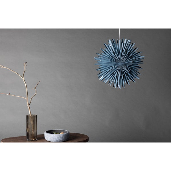 Sälen Weihnachtsstern mit Licht Papier Ø46 cm Pendelleuchte blau. 46 X 18 X 46 cm