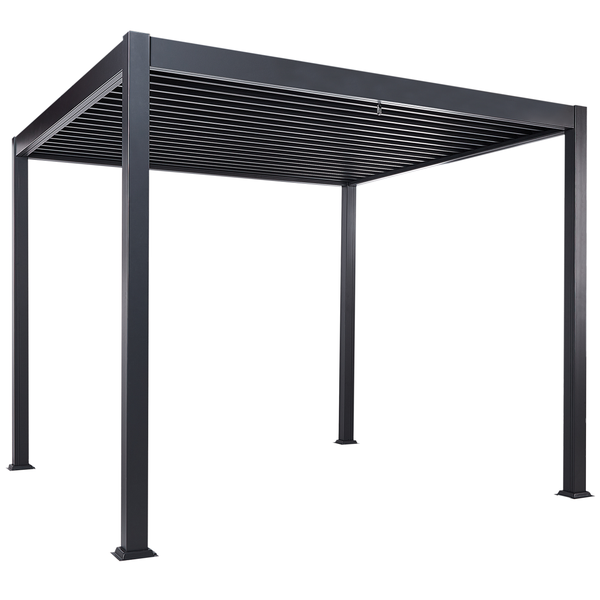 Pavillon FORNOLI Metall 310 cm 310 cm Schwarz