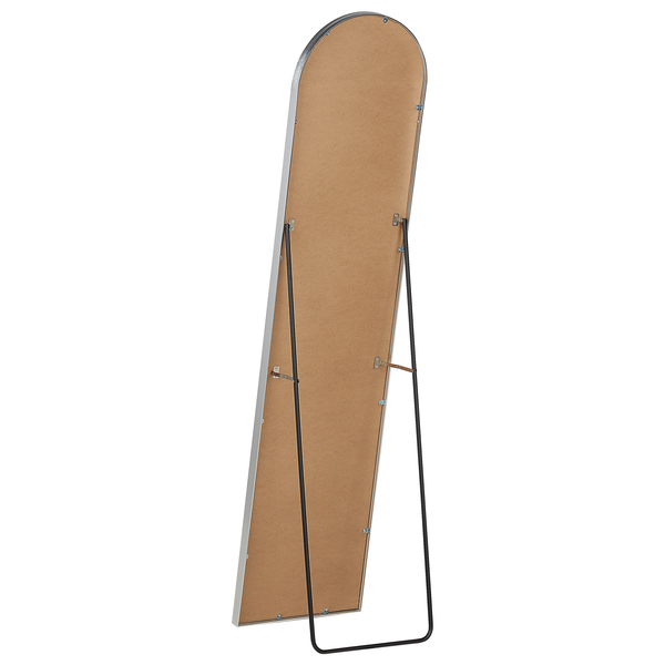 Rückseite des stehenden Spiegels mit Rahmen und Ständer