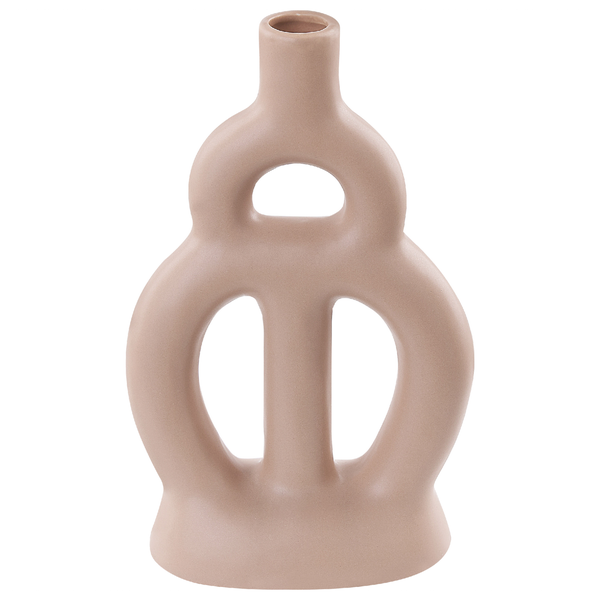 Blumenvase KOZANI Keramik 28 cm Sandbeige