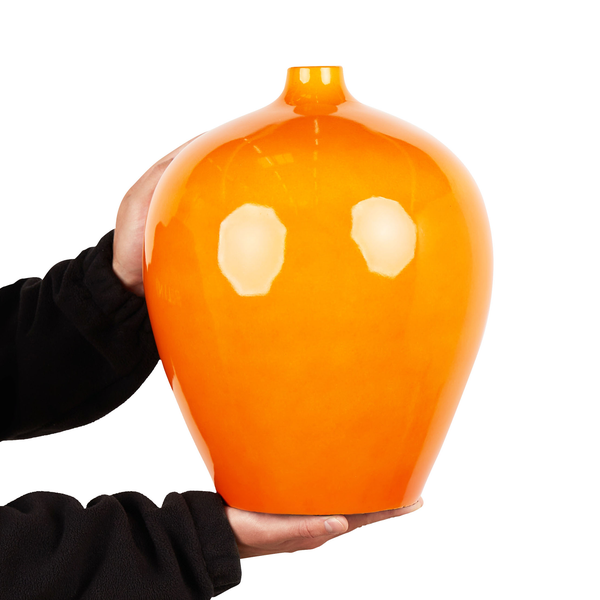 Blumenvase TERRASA Keramik 37 cm Orange