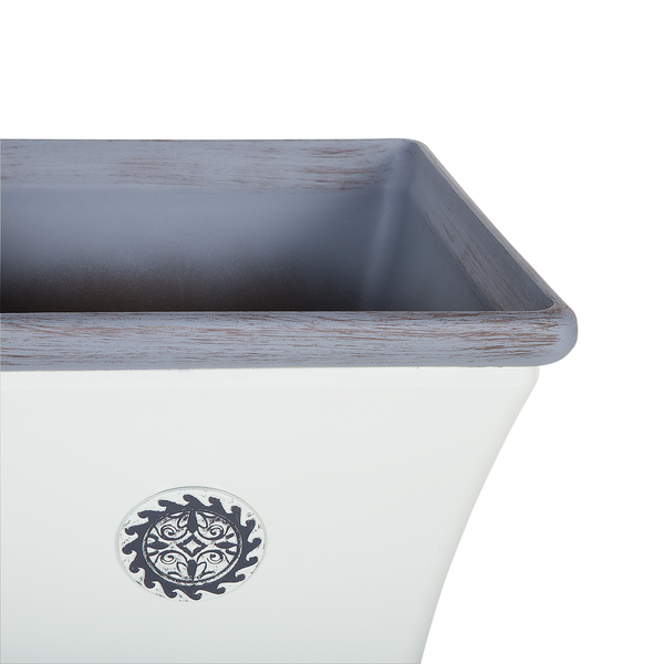 Blumenkübel ELATEIA 37 cm Weiß