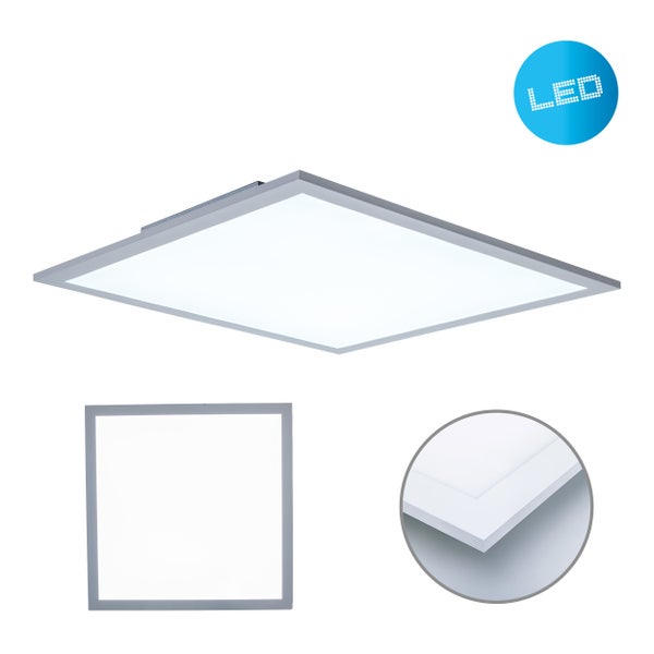 LED Aufbaupanel NICOLA, Aufbauleuchte aus Metall und Kunststoff mit fest verbauten LEDs in neutralweiß, Panel für Innenräume 45 x 45 cm