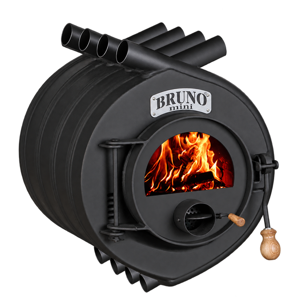 Bruno Mini Warmluftofen mit Sichtfenster und Holzgriff