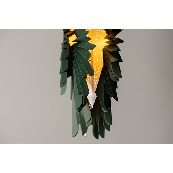 Sälen Weihnachtsstern mit Licht Papier Ø80 cm Pendelleuchte grün. 80 X 25 X 80 cm