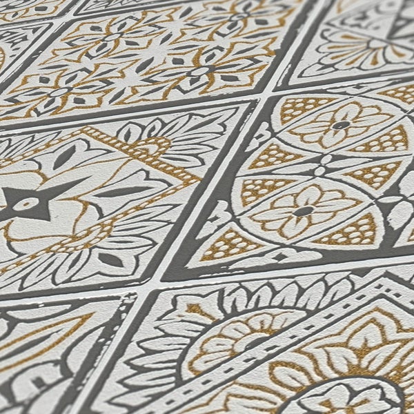 Nahaufnahme von Fliesen mit Muster