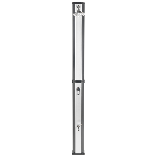 Freistehende solarbetriebene Gartendusche TOPOCALMA Silber