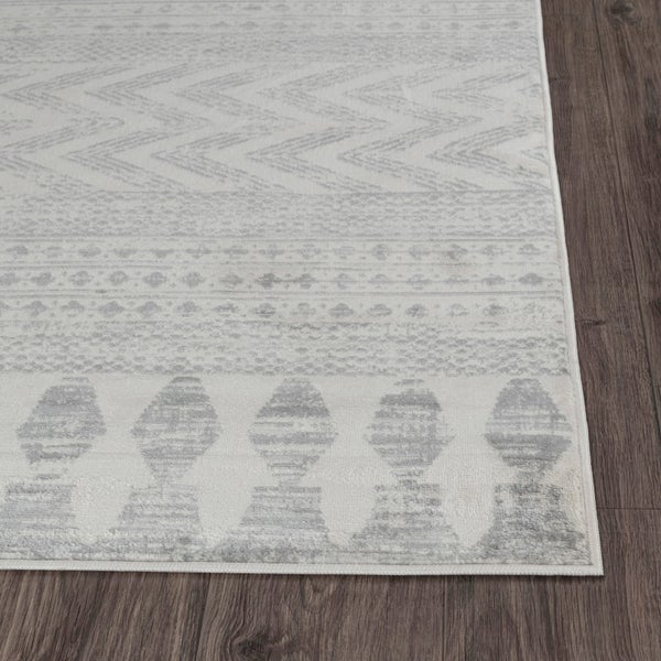 Skandinavischer Boho Teppich Grau 160x215 cm LOUNA