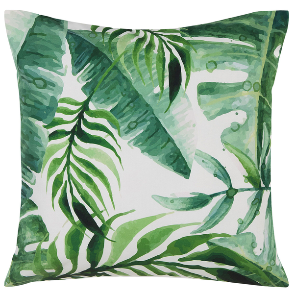 Gartenkissen 2er Set PAVELLI Pflanzenmuster 45 x 45 cm Grün