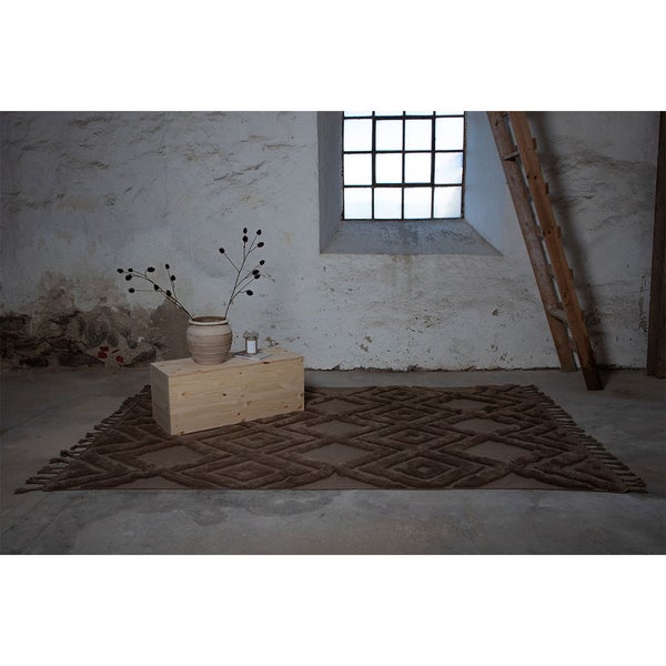 Dahlia Teppich 400x300cm dunkelbraun. 300 X 400 X 3 cm