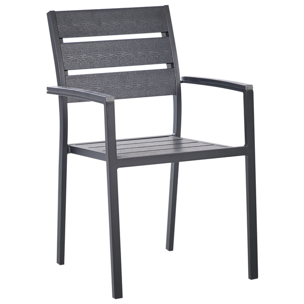 Gartenstuhl 6er Set VERNIO Schwarz