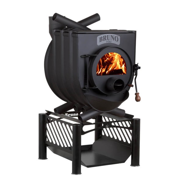 Bruno Pyro Holzofen mit Flammen